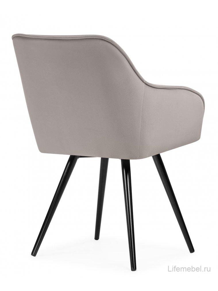 Кресло Идас крутящееся серый / черный глянец