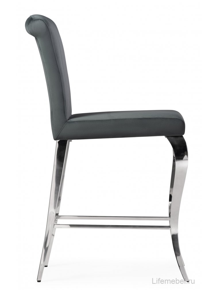 Полубарный стул Joan dark grey / steel