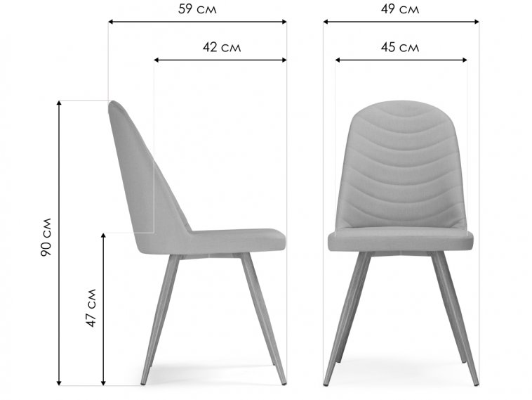 Стул на металлокаркасе K214 кремовый / дуб медовый
