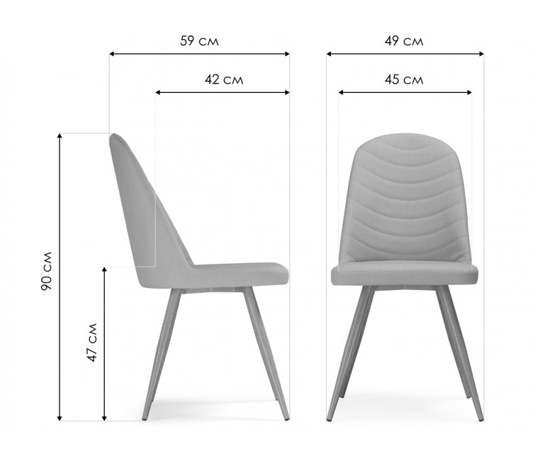 Стул на металлокаркасе K214 кремовый / дуб медовый