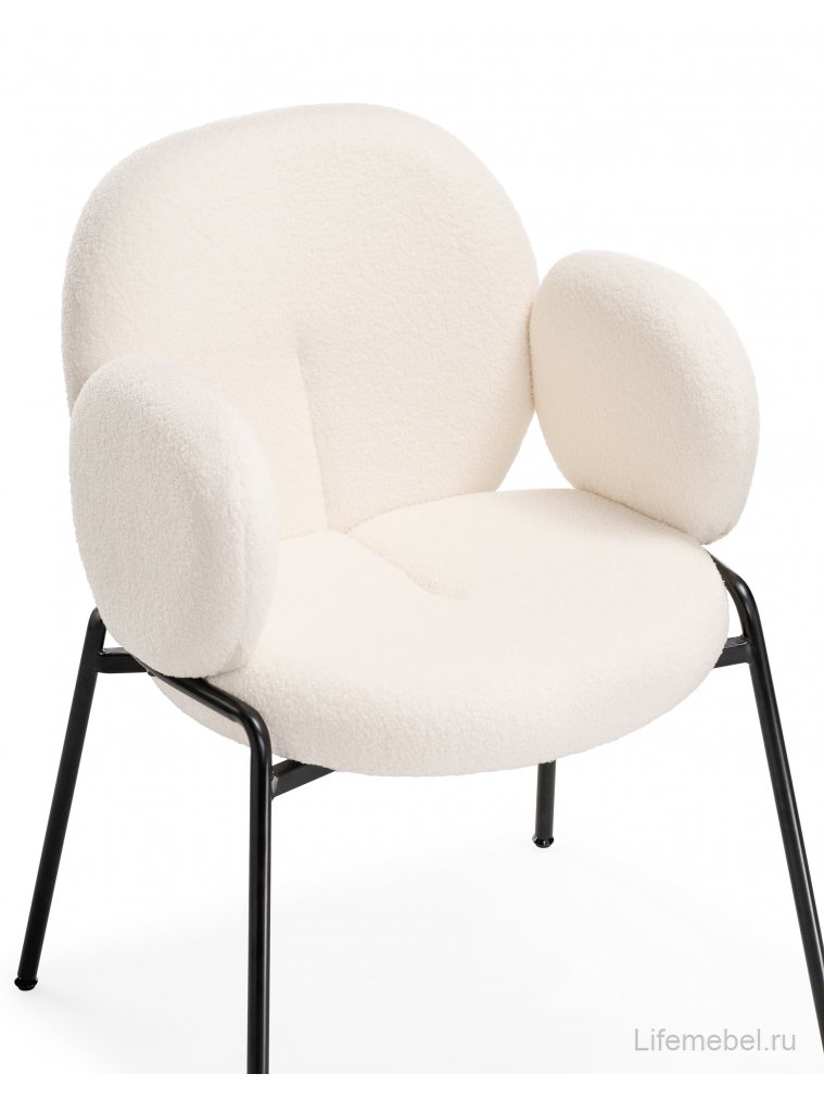 Стул на металлокаркасе Kalipso white / black