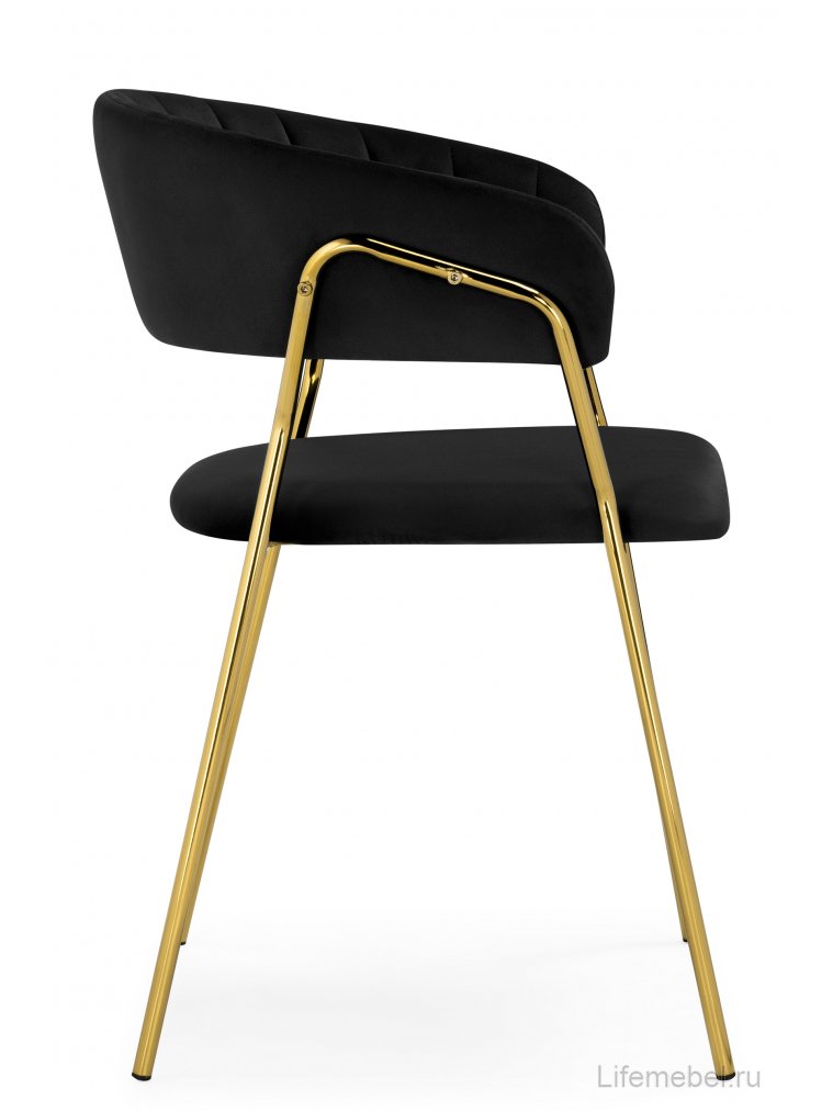 Стул на металлокаркасе Kamelia 1 black / gold
