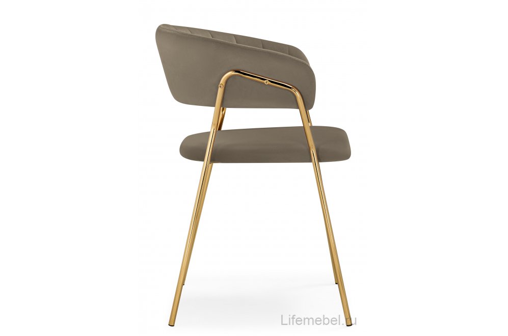 Стул на металлокаркасе Kamelia 1 cappuccino / gold