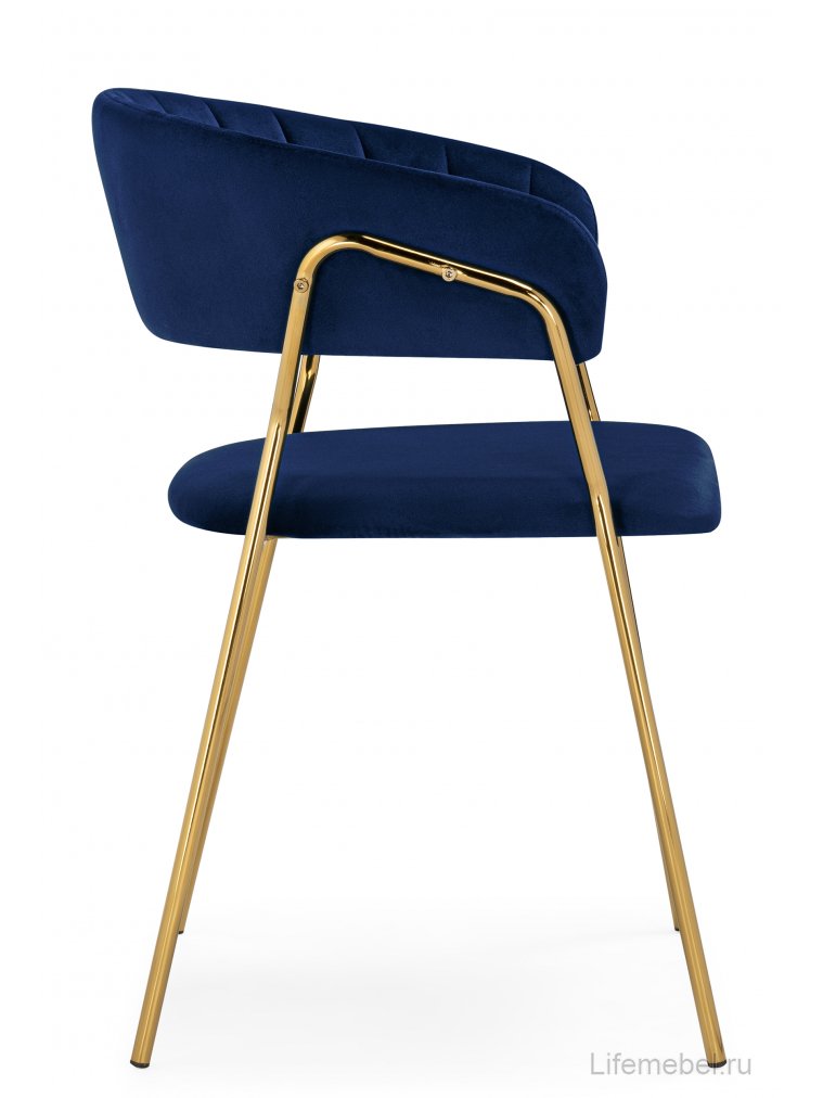 Стул на металлокаркасе Kamelia 1 dark blue / gold