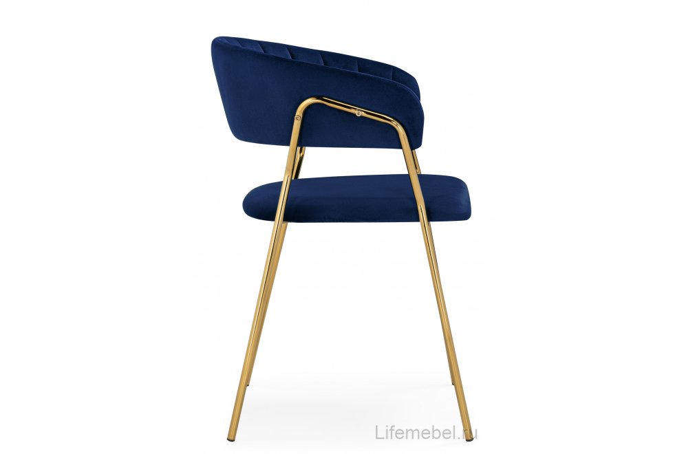 Стул на металлокаркасе Kamelia 1 dark blue / gold