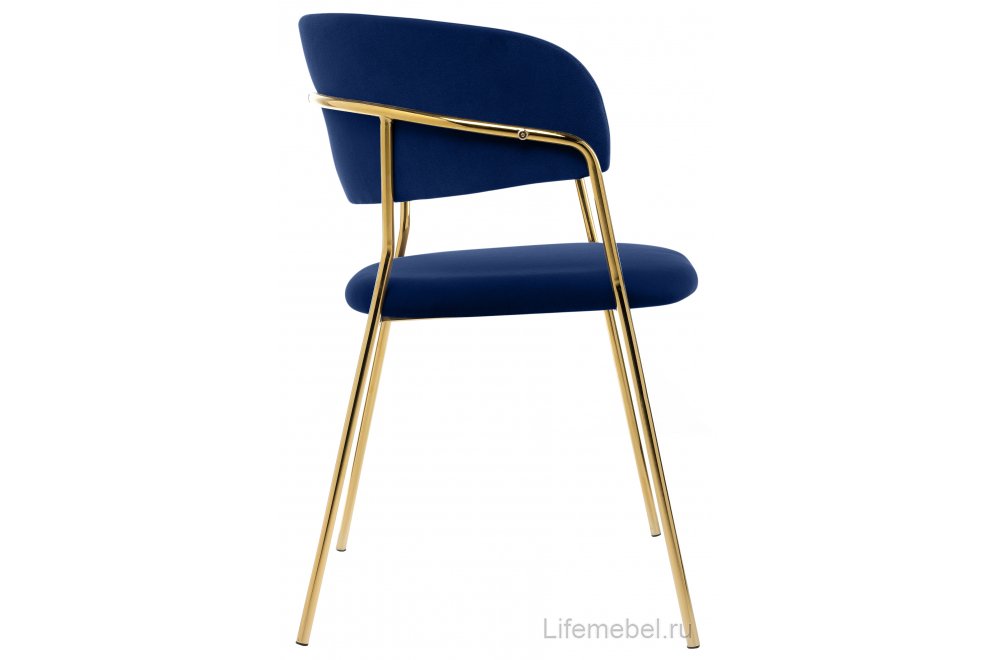 Стул на металлокаркасе Kamelia 1 dark blue / gold