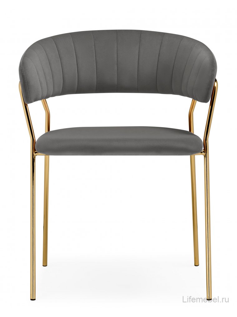 Стул на металлокаркасе Kamelia 1 dark gray / gold