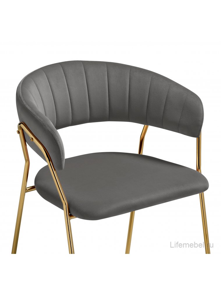 Стул на металлокаркасе Kamelia 1 dark gray / gold