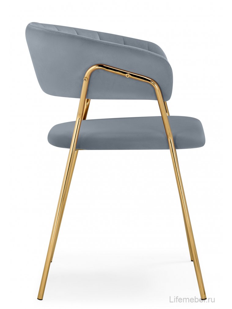 Стул на металлокаркасе Kamelia 1 gray / gold