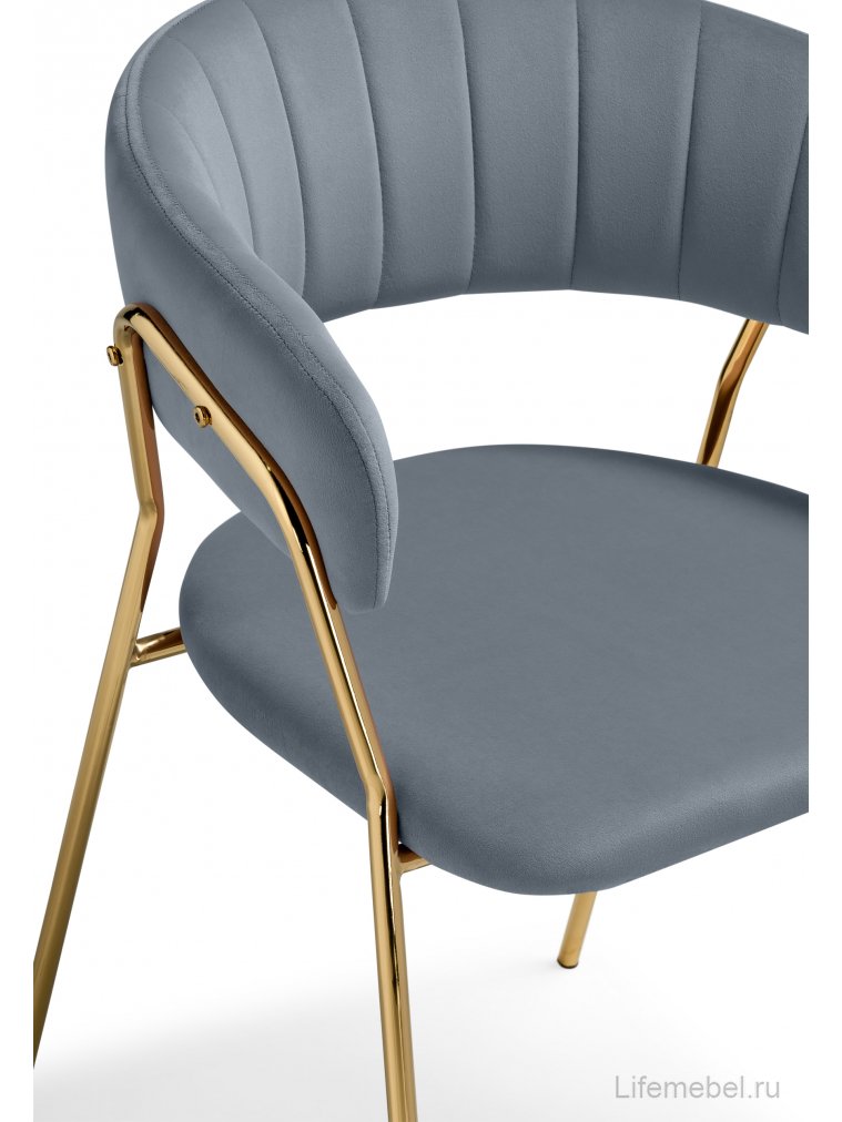 Стул на металлокаркасе Kamelia 1 gray / gold