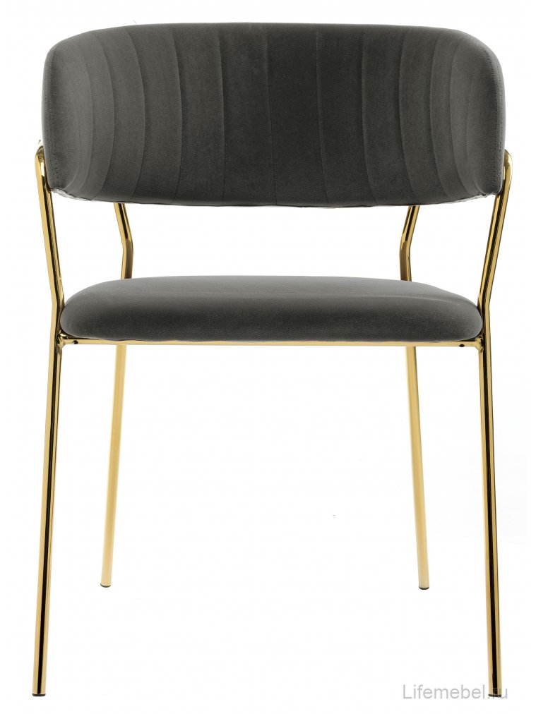Стул на металлокаркасе Kamelia темно-серый / золотой