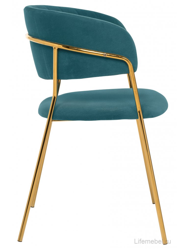 Стул на металлокаркасе Kamelia green / gold