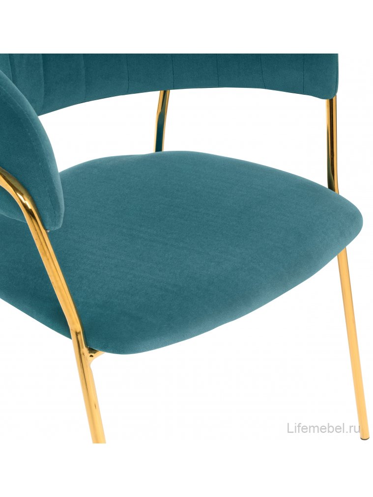 Стул на металлокаркасе Kamelia green / gold