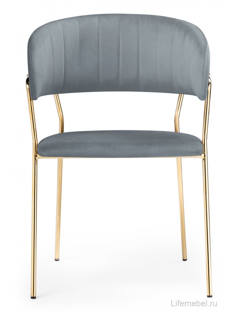 Стул на металлокаркасе Kamelia gold / gray