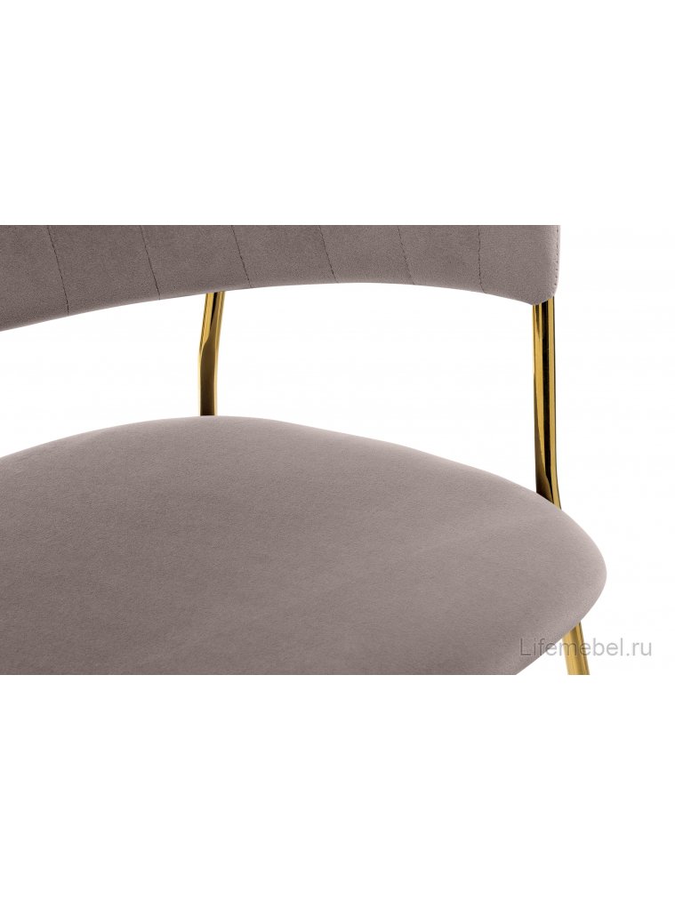 Стул на металлокаркасе Kamelia светло-фиолетовый / золотой