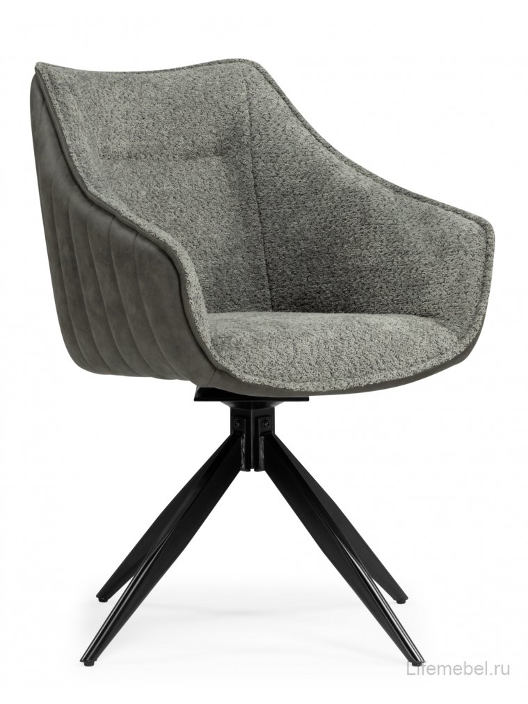 Стул на металлокаркасе Kansas gray / graphite gray / black