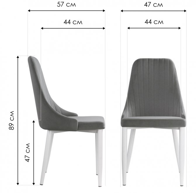 Стул на металлокаркасе Kora black / gray