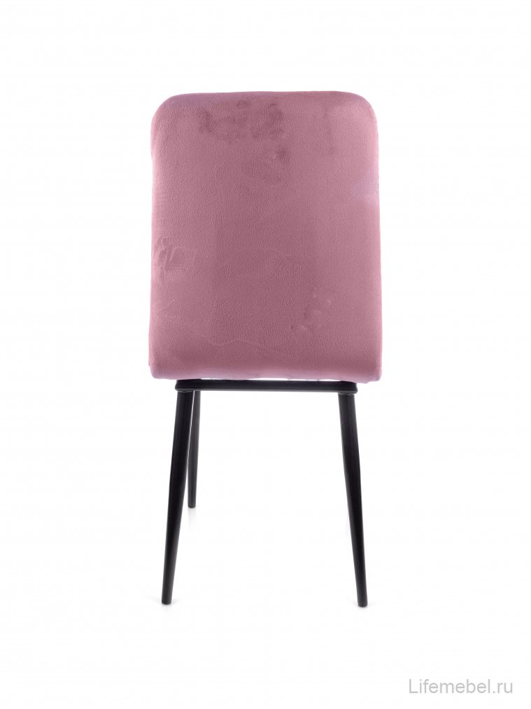 Стул на металлокаркасе Леон шарики / пудровый / чёрные ножки