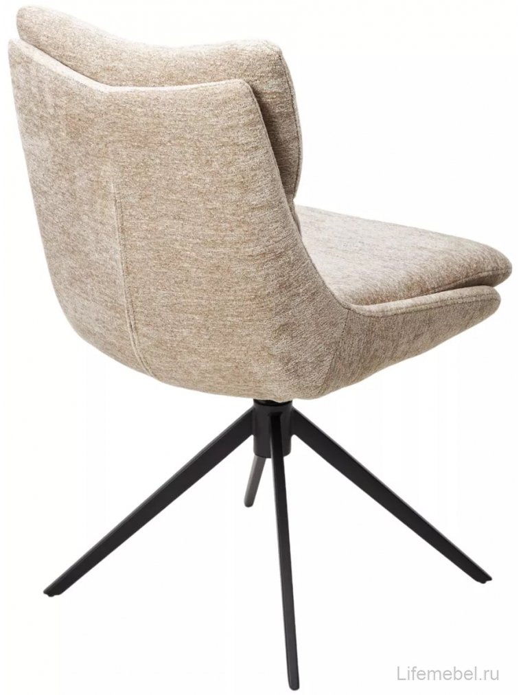 Стул на металлокаркасе Leroy 360 поворотный белый велюр / черный