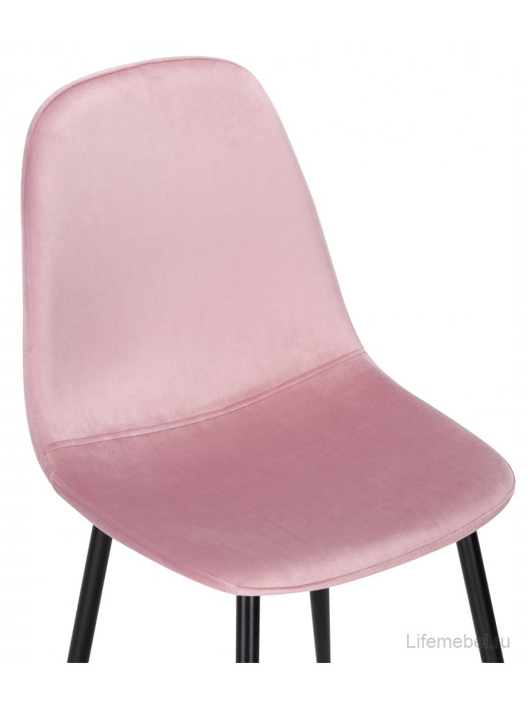 Стул на металлокаркасе Lilu pink / black