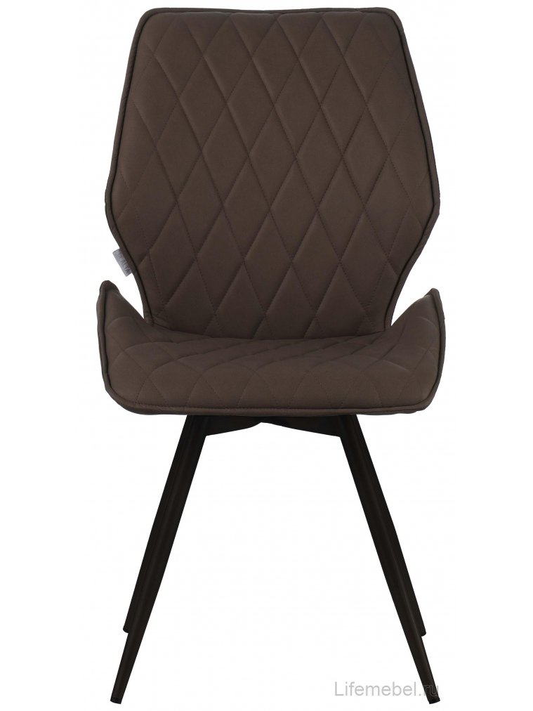 Стул на металлокаркасе Ostin DC231 поворотный темно-бежевая экокожа / черный круглый каркас