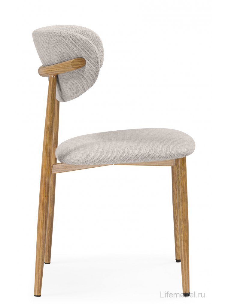 Стул на металлокаркасе Lisbon бежевый / цвет дерева