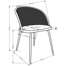 Стул на металлокаркасе K508