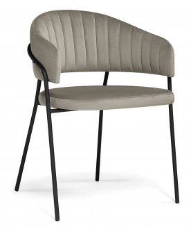 Стул-кресло Лукас бежевый / черный каркас