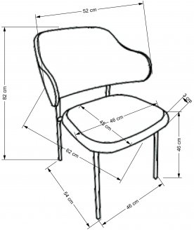 Стул на металлокаркасе K497