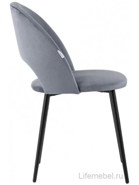 Стул на металлокаркасе Маркл велюр серый