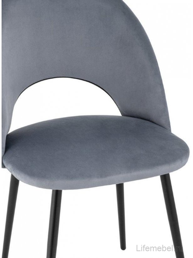 Стул на металлокаркасе Маркл велюр серый