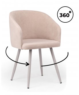 Стул-кресло Монер светло-серый (glory 36) / черный