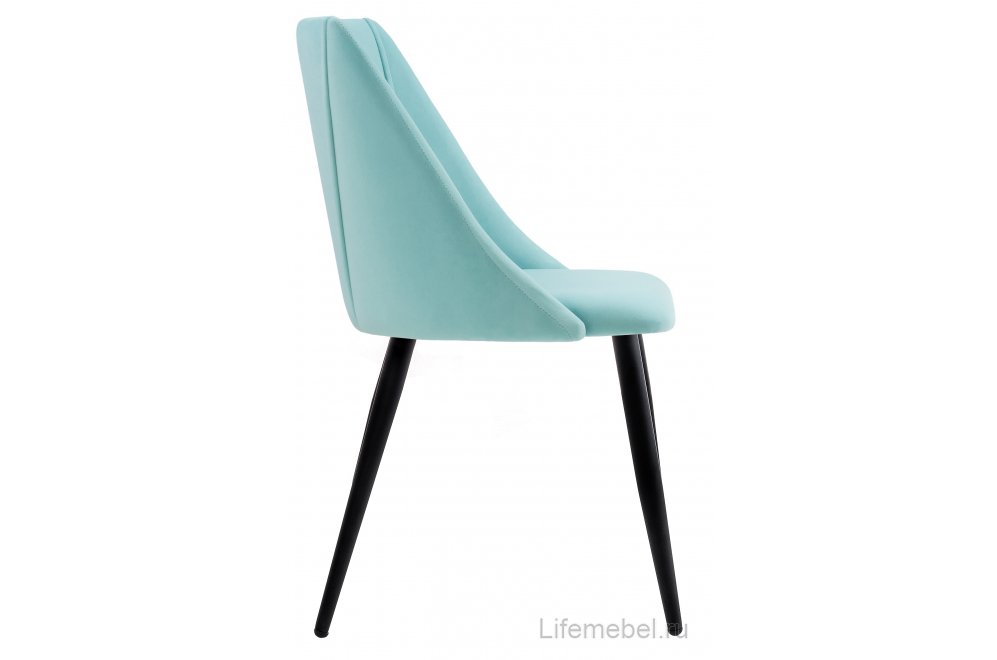 Стул на металлокаркасе Morgan light blue / black
