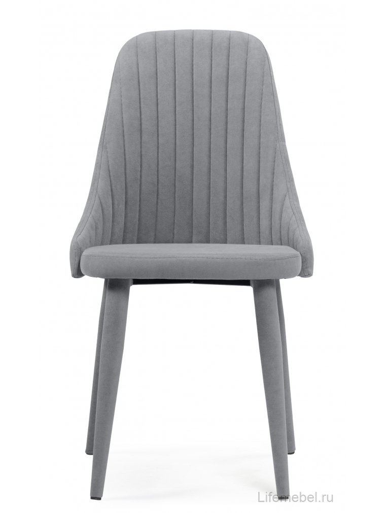 Стул на металлокаркасе Морос с чехлом микровелюр катания сильвер