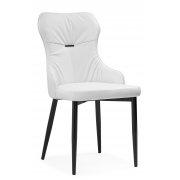 белая экокожа / черный