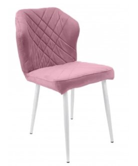 Стул на металлокаркасе Ницца пудровый / белый