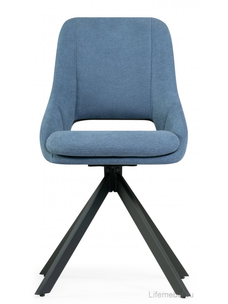 Стул на металлокаркасе Оливер крутящийся синий / черный