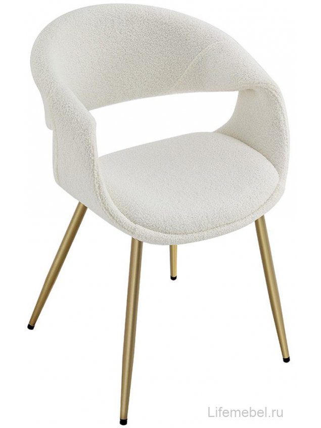 Стул на металлокаркасе JY1829Q-T белый / золото