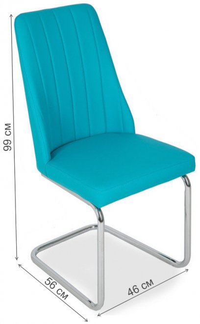 Стул на металлокаркасе LH-12 aquamarine (46tp)