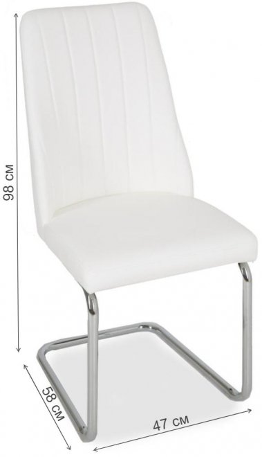 Стул на металлокаркасе LH-12 white S2