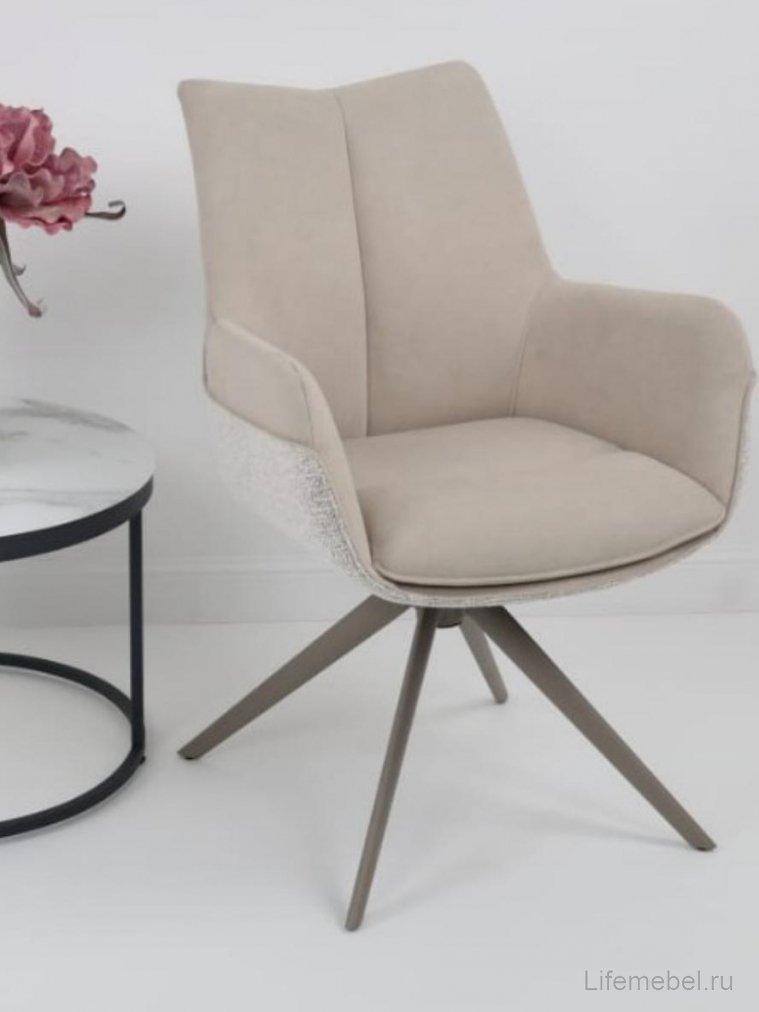 Стул на металлокаркасе Pontus кремовый