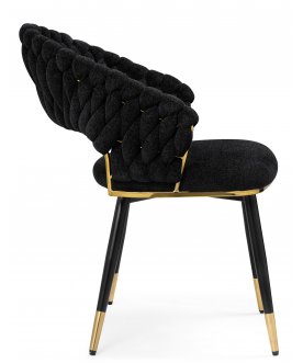 Стул-кресло Rakel black / gold