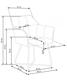 Стул на металлокаркасе K377