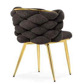 Стул на металлокаркасе Rendi gold / gray