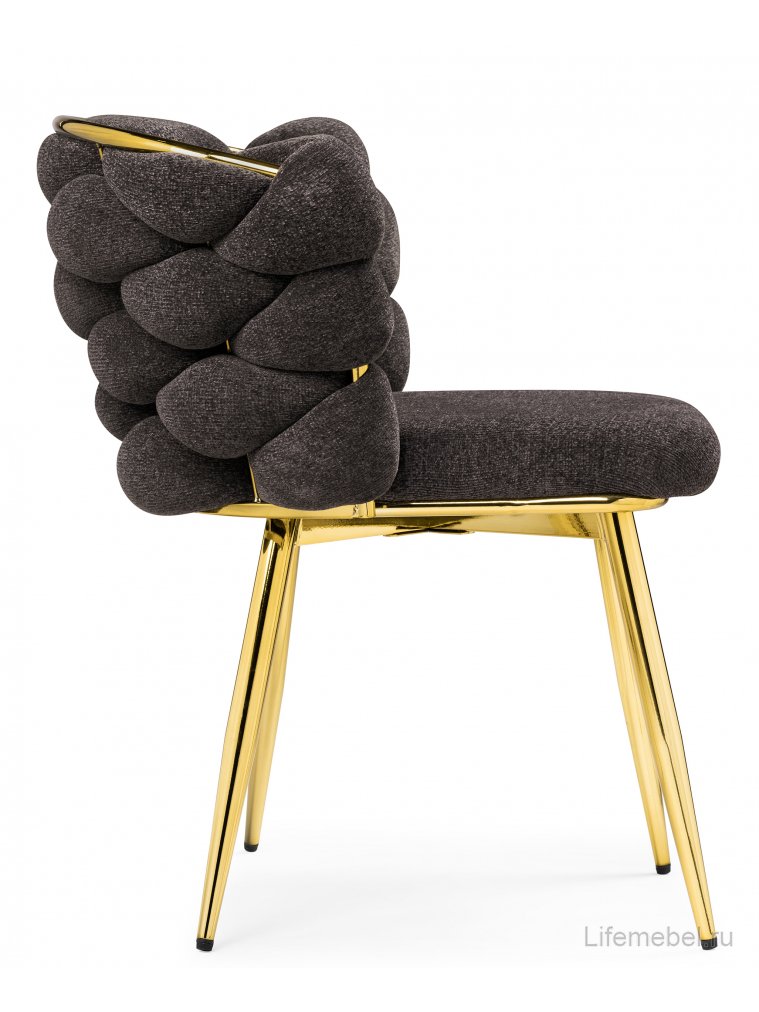 Стул на металлокаркасе Rendi gold / gray