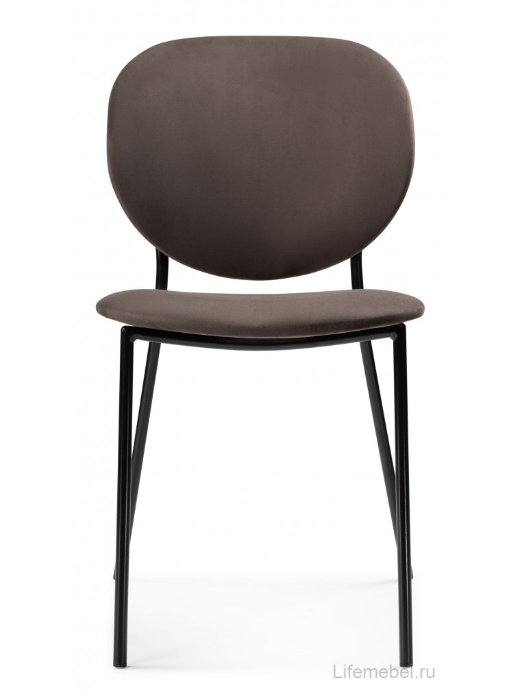 Стул на металлокаркасе Саранда кофе / черный глянец