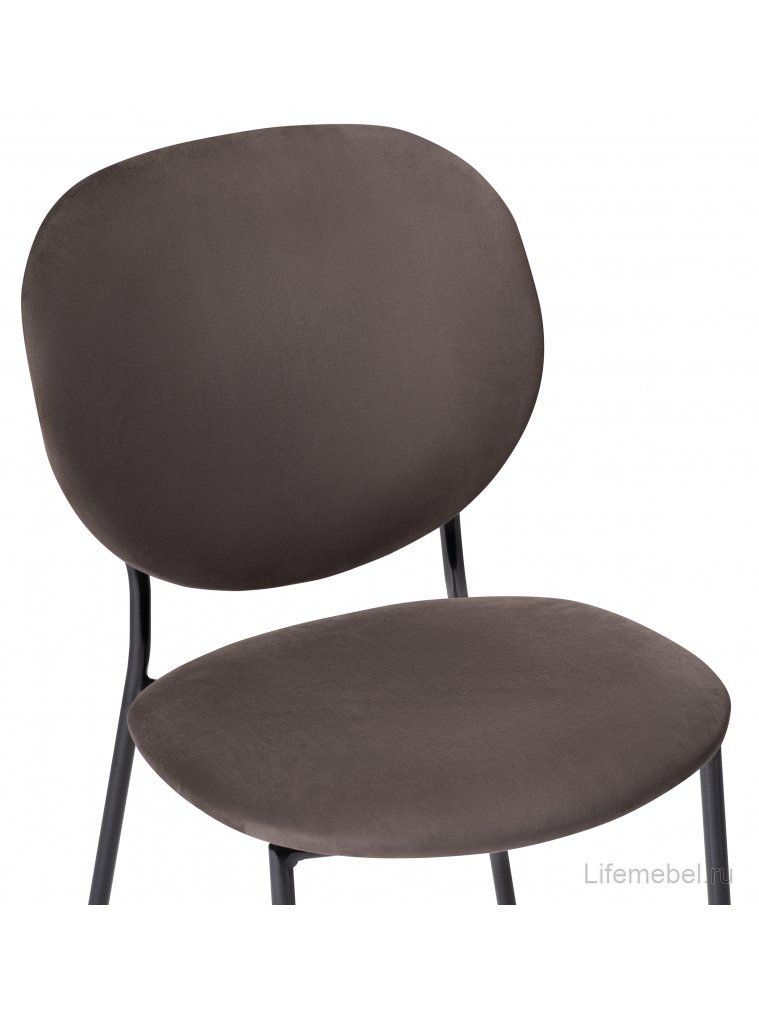 Стул на металлокаркасе Саранда кофе / черный глянец