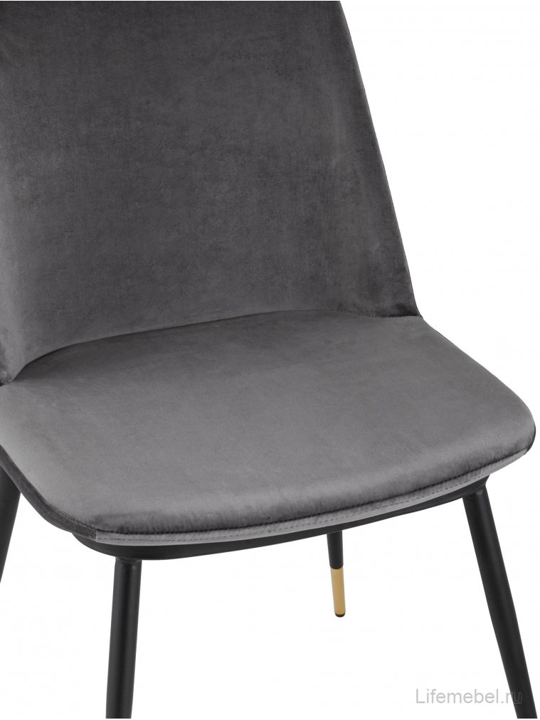 Стул на металлокаркасе Сарфан велюр темно-серый