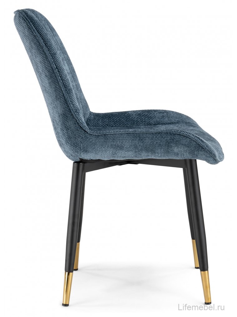 Стул на металлокаркасе Seda 1 blue / black / gold