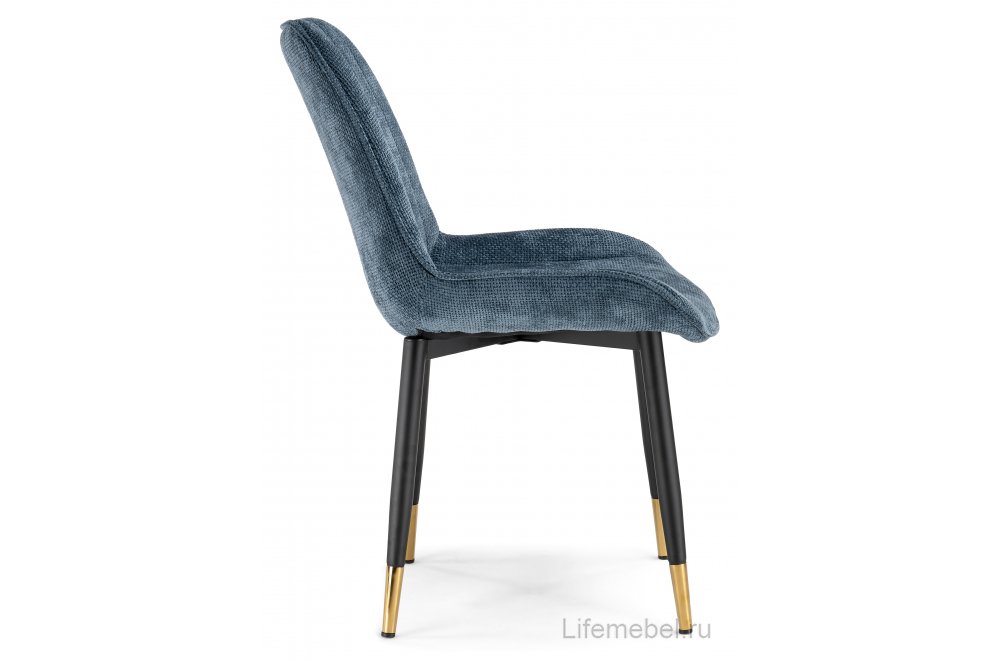 Стул на металлокаркасе Seda 1 blue / black / gold
